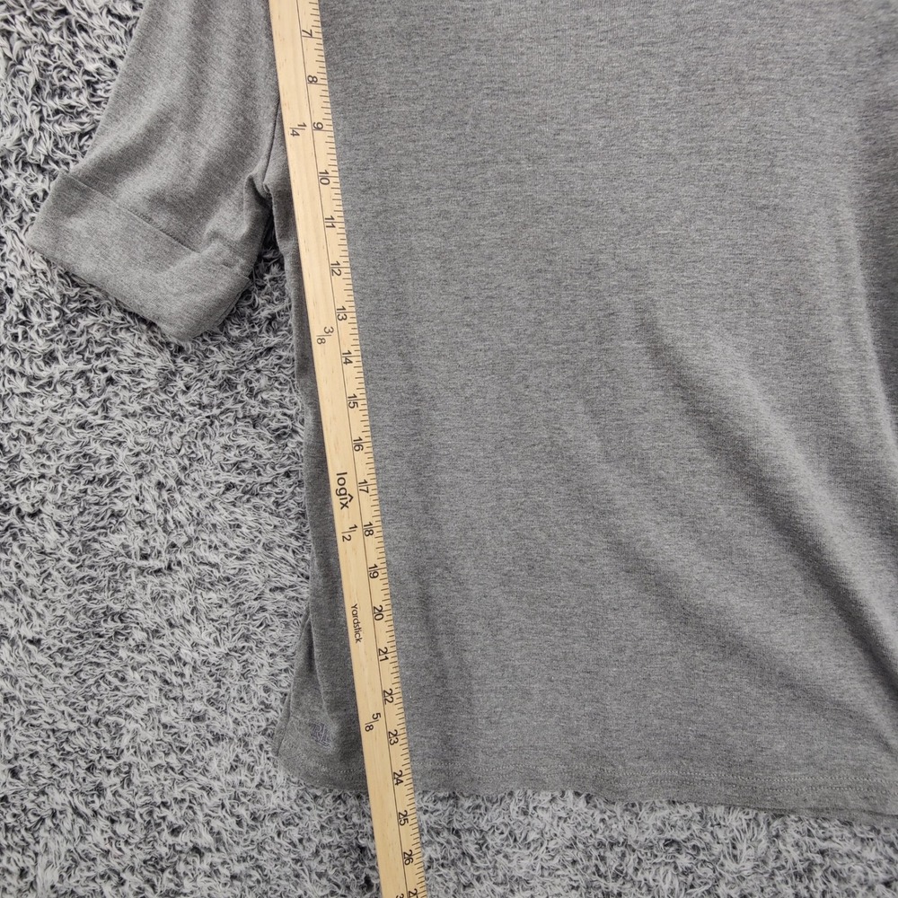 Ralph Lauren LRL Women Classic Preppy Old Money Knit Top L Gray Boat Neck Cuffed - Picture 3 of 16